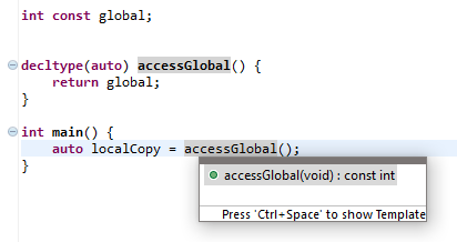 Return type dedcution for functions